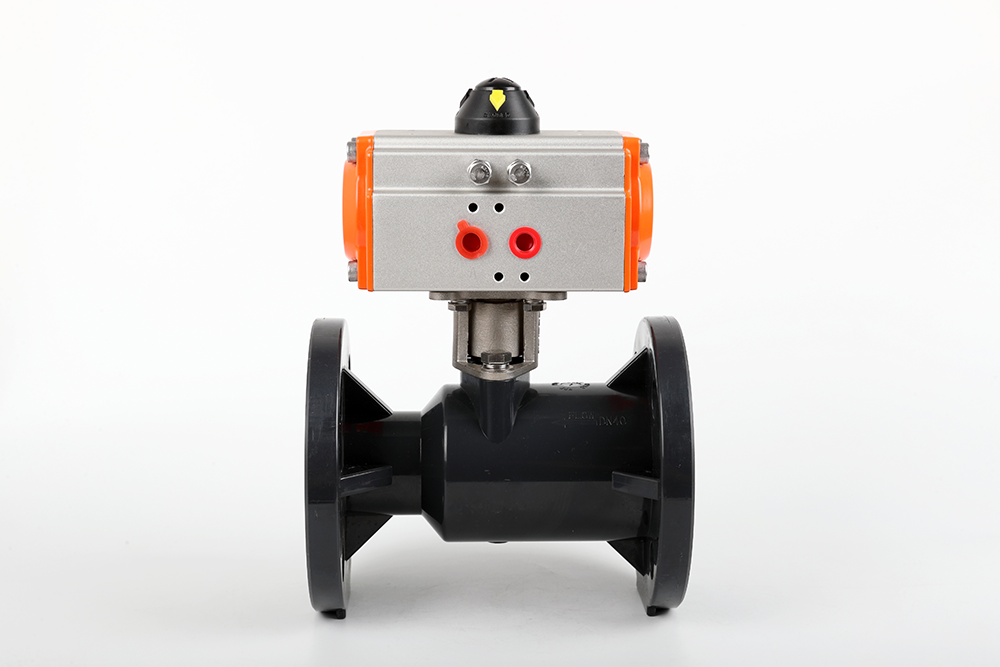 德保气动法兰一体球阀